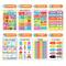 Hadley Designs 11" x 17" Colorful Preschool Educational Laminated Posters for Toddlers Set